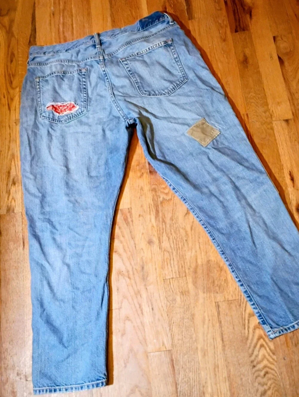Lauren Ralph Lauren Distressed Patchwork Jeans Sz 18